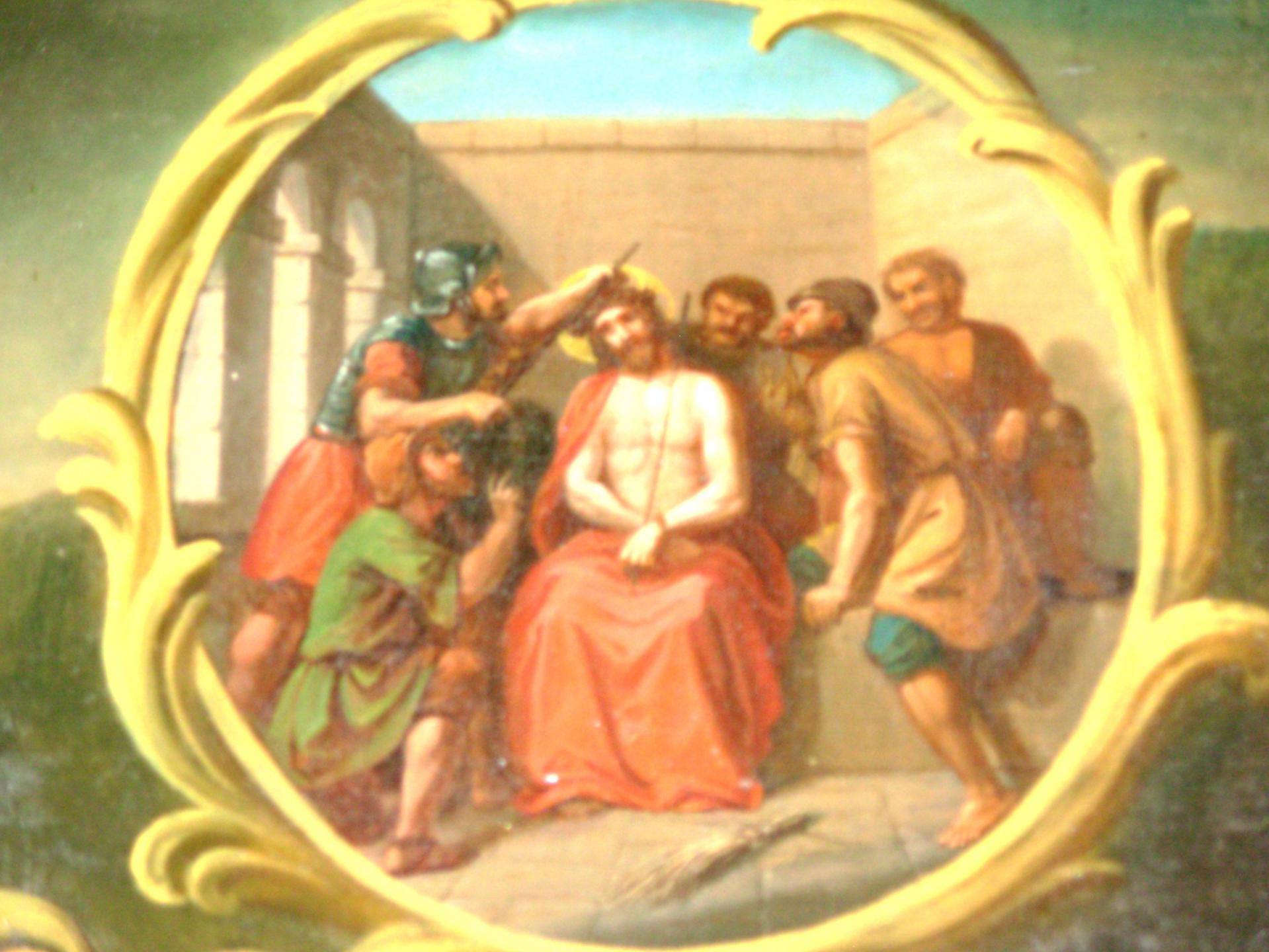 Le couronnement d'épines ( détail retable du Rosaire )